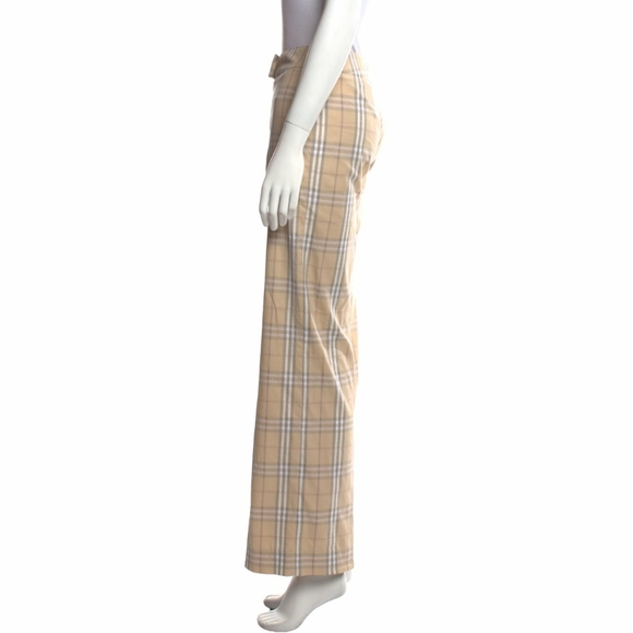 BURBERRY CHECK PLAID WIDE LEG PANTS - Picture 2 of 9
